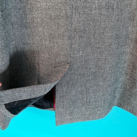 Chico’s wool blend grey blazer tweed size 1 - Picture 7 of 8